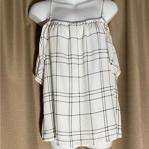 NWT Pleione cold shoulder blouse with adjustable straps